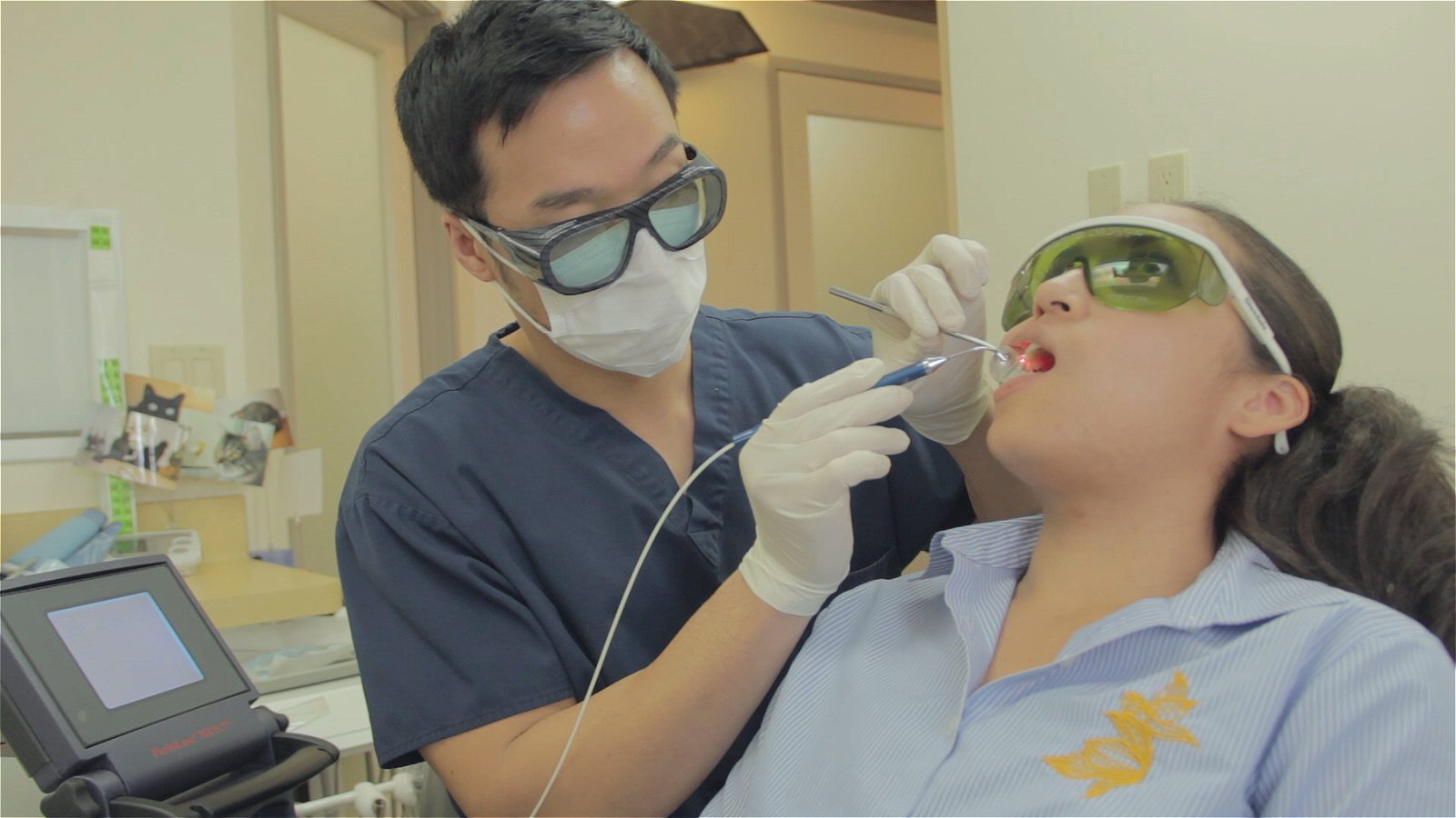 Dr. Lo performing LANAP laser gum treatment at IPI of Torrance